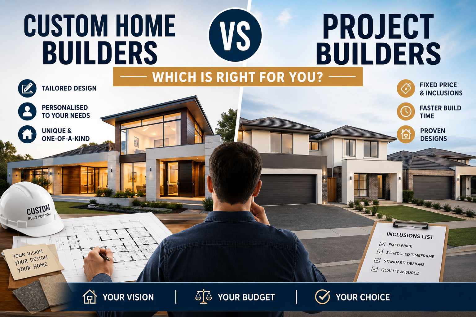 Custom Home Builders vs Project Builders: Which Is Right?